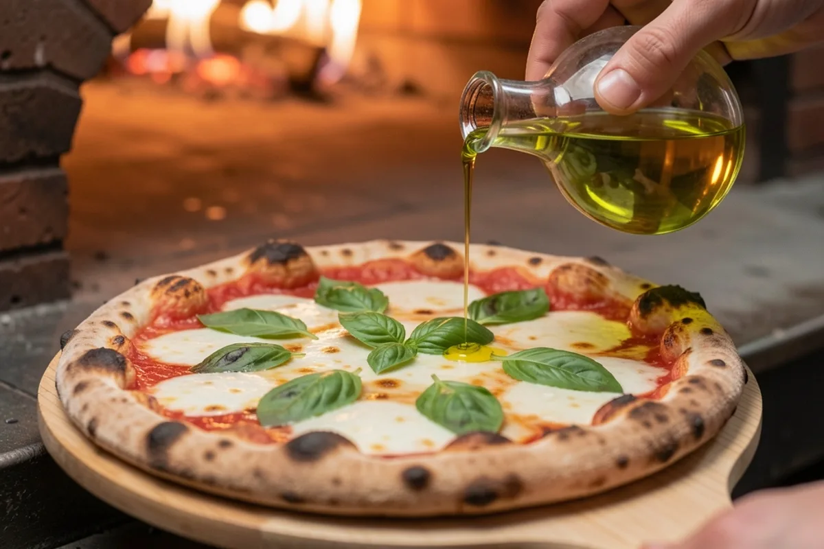 Huile d'olive fruité vert : choix et usage sur la pizza
